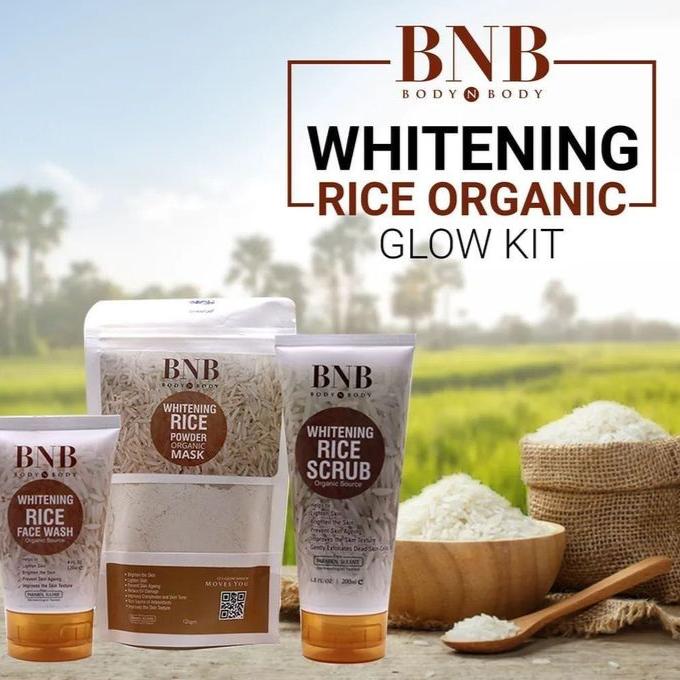 BNB RICE EXTRACT ORGANIC BRIGHT & GLOW KIT (WINTER SOLUTION)